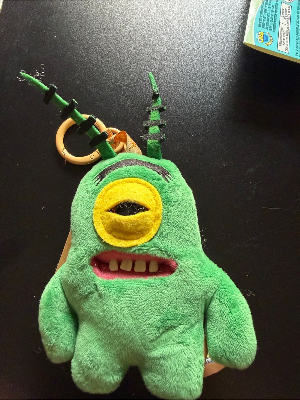 Chase Fuggler x Spongebob Squarepants Metal Keyring Keychain Plush 5" PLANKTON